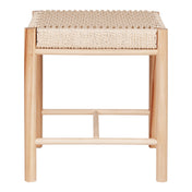 Abano Stool  - Stool with natural wicker seat, poplar wood, natural 42x42x46,5 cm