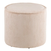 Taupo Pouf - Pouf, corduroy, beige ø40x35 cm, HN1424