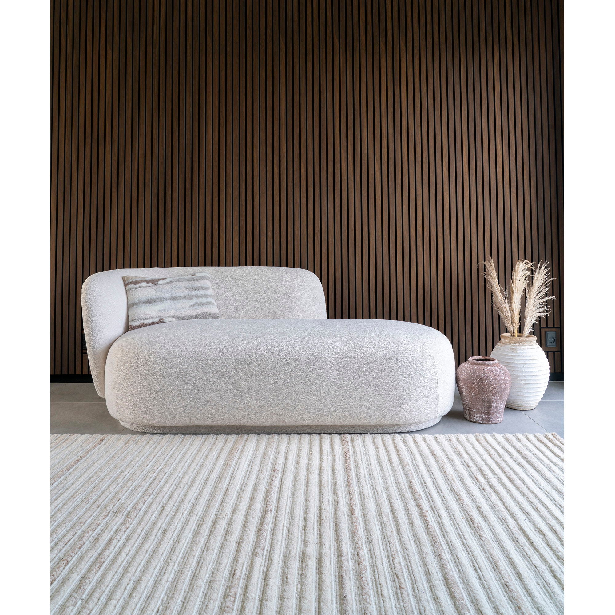Signe 160x230cm handgeknüpfter Teppich - Elfenbein