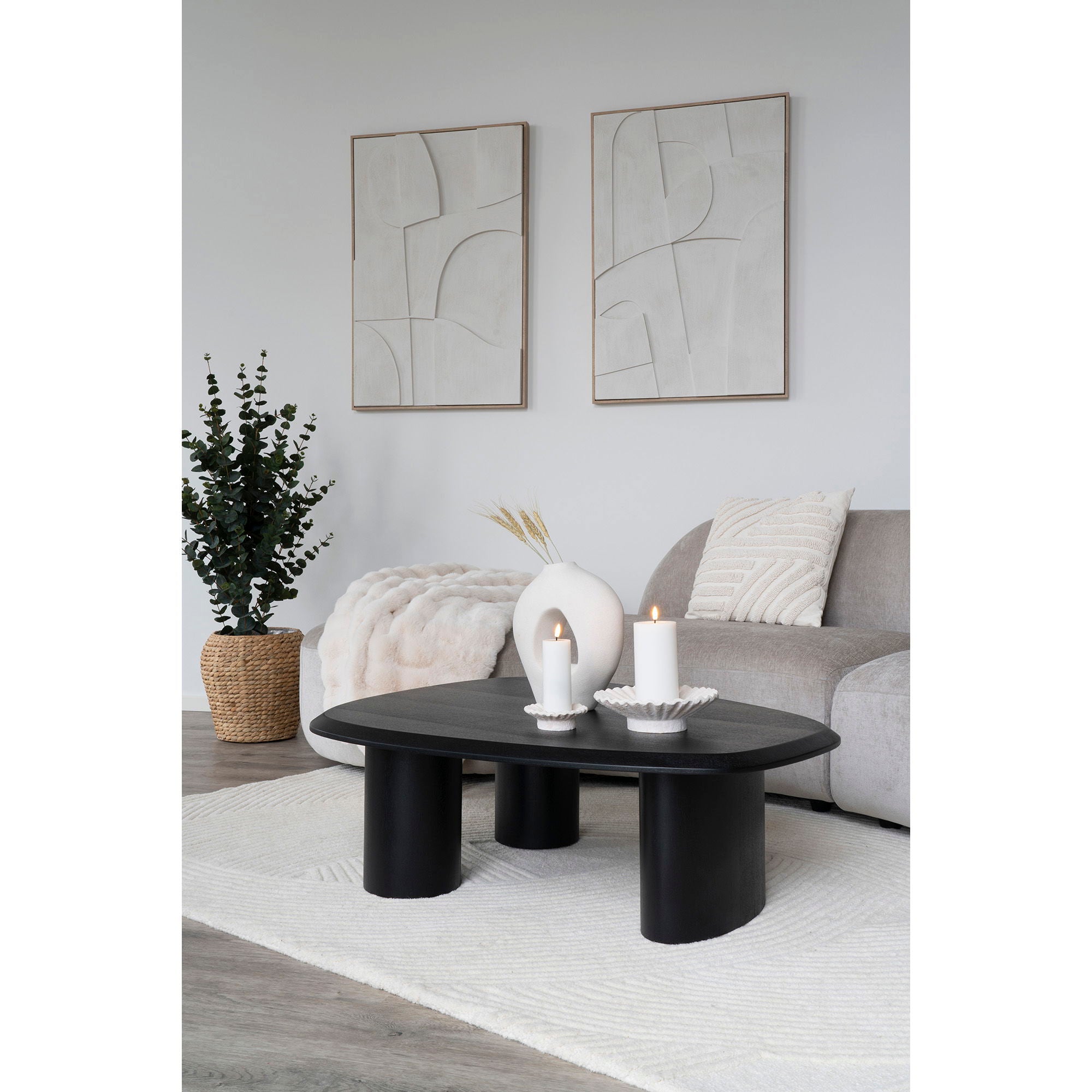 Eira 160x230 cm Wollteppich – Elfenbein