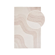 Aila 160x230cm Wollteppich – Hellbraun & Elfenbein