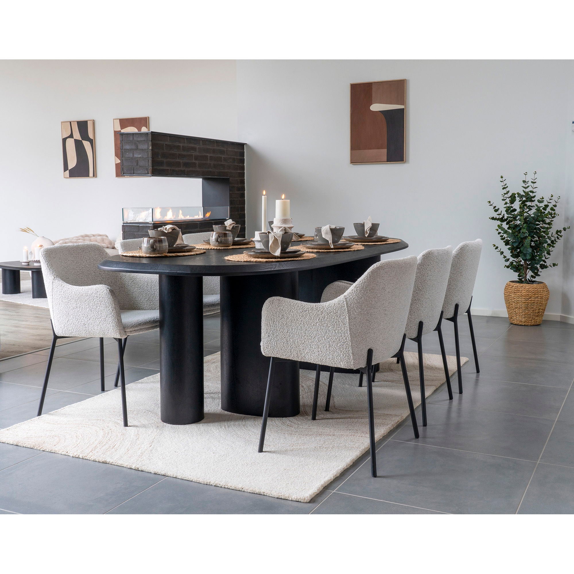 Aila 160x230cm Wollteppich – Hellbraun & Elfenbein