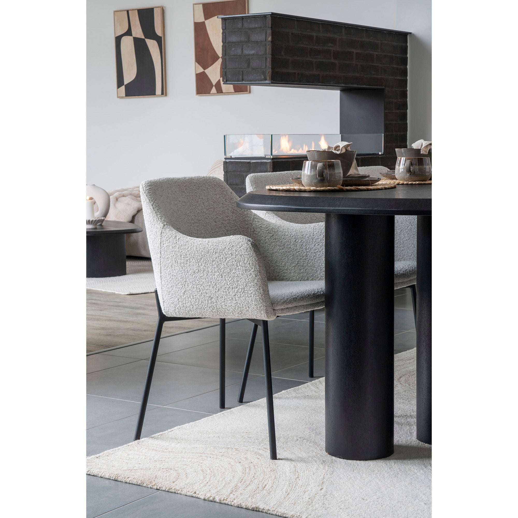 Aila 160x230cm Wollteppich – Hellbraun & Elfenbein