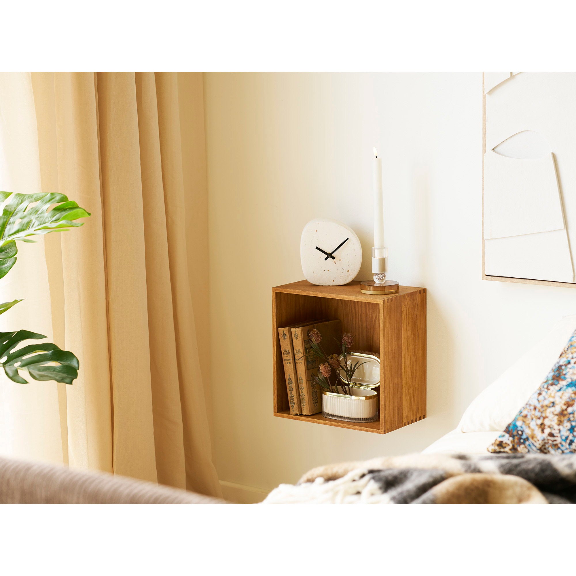 Townsville Wall Shelf - Wall shelf, oak 18x30x30 cm