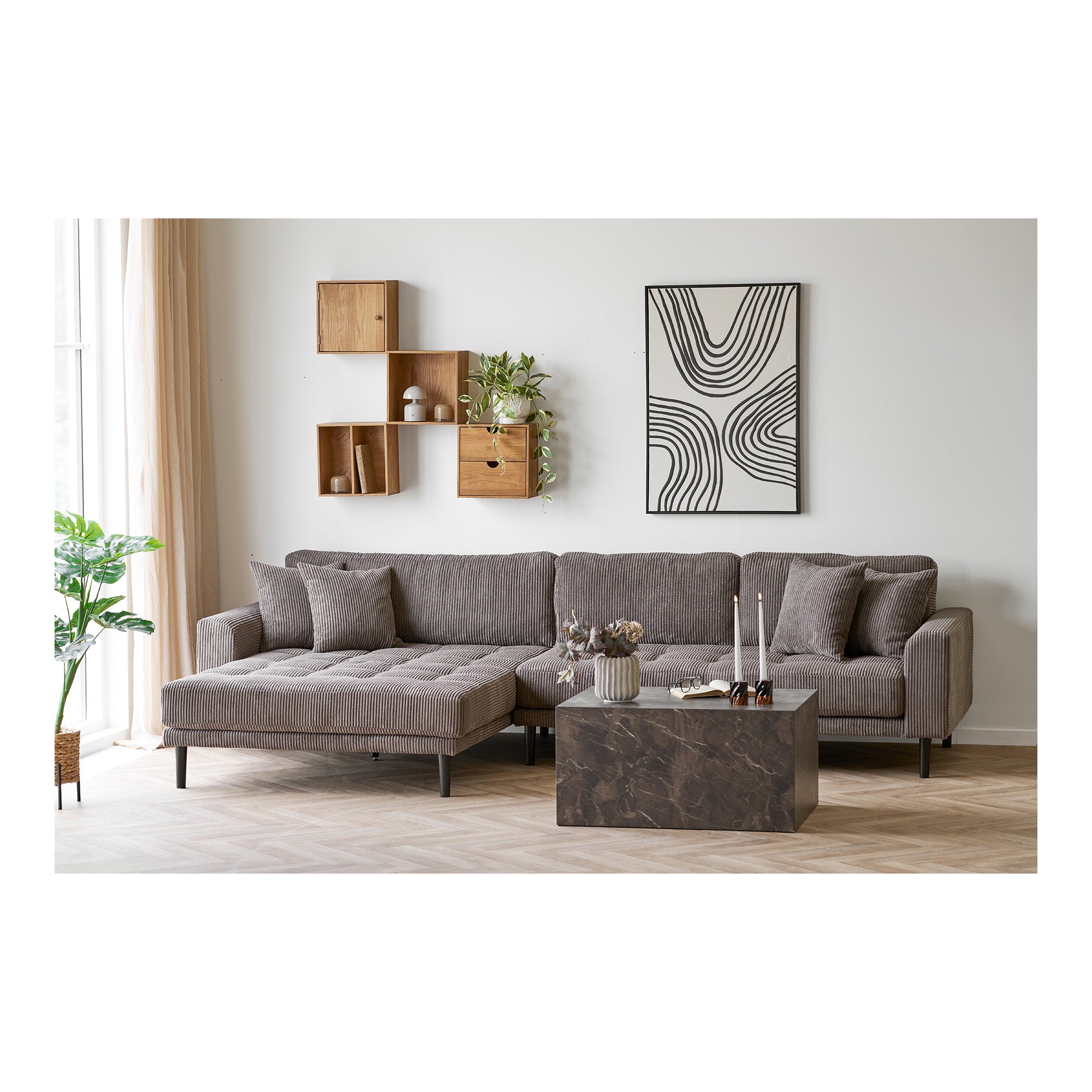 Townsville Wall Shelf - Wall shelf, oak 18x30x30 cm