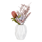 Vase - Vase, ceramic, beige 19,5x19,5x26 cm