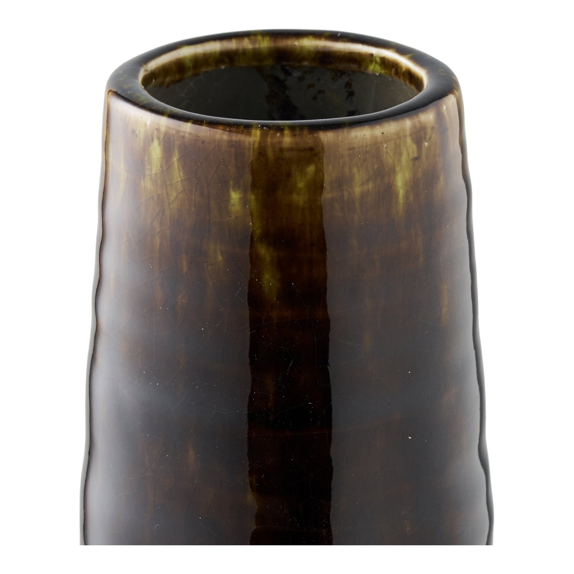 Vase - Vase, ceramic, brown ø12,5x48 cm