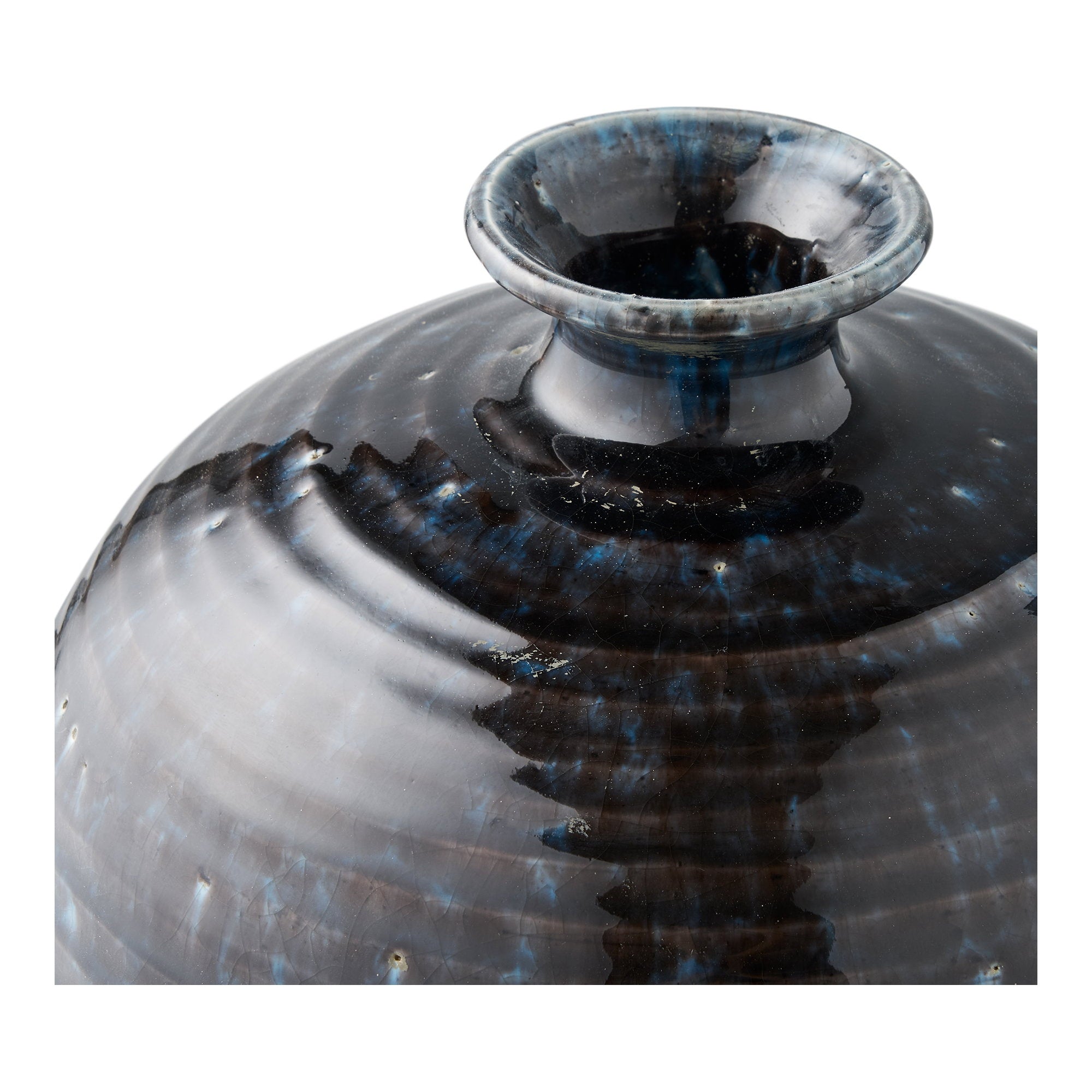 Vase - Vase, ceramic, dark blue ø27x44,5 cm