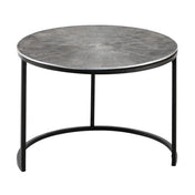 Calvera silbernes Aluminium-Beistelltisch-Set